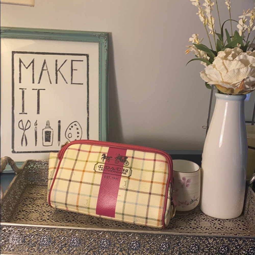Coach Tattersall Cosmetic Bag